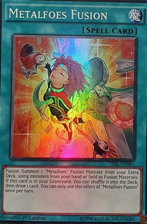 Yugioh 1st Edition Metalfoes Fusion TDIL EN061 Super Rare NM EBay