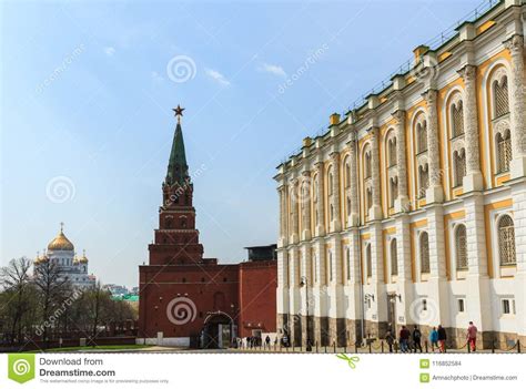 Grand Kremlin Palace The Churches And The Taynitskaya Tower Of The