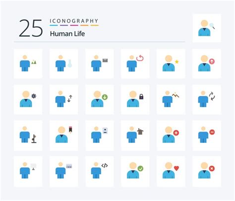 Paquete De Iconos De Colores Planos Humanos Que Incluye Sobre De