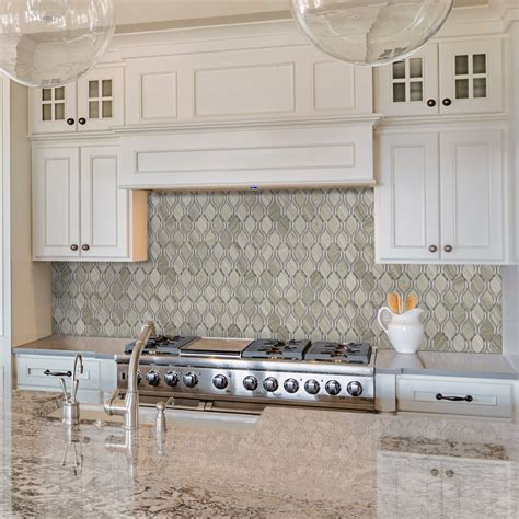 Cream Glass Backsplash