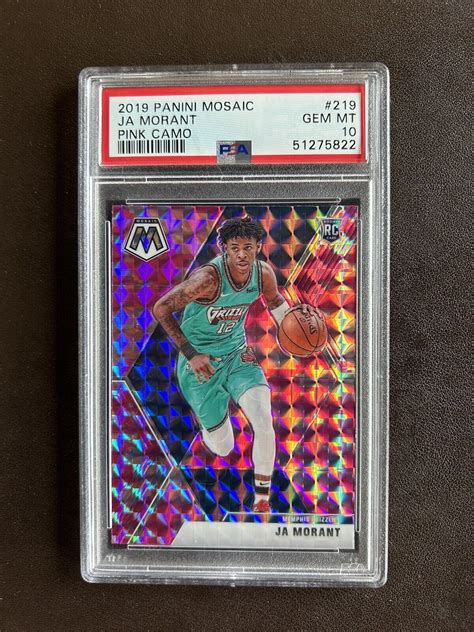 Panini Mosaic Ja Morant Pink Camo Prizm Rookie Rc Psa