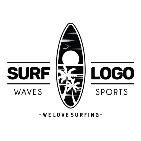 Logo De Surf Vector Premium