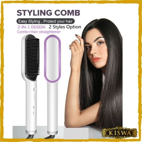 Buy 2 In 1 Hair Styling Comb Straightener Brush At Best Price In Pakistan