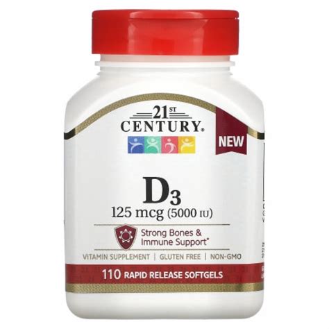 St Century Vitamin D Mcg Iu Rapid Release Softgels