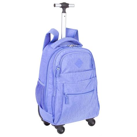 Mochila Carrinho Rodas Sestini Rolling Crinkle Lavanda Acalanto