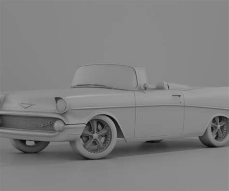 Artstation 1957 Chevrolet Bel Air Modified 3d Model Resources