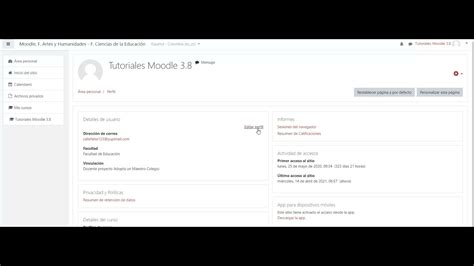 C Mo Actualizar La Imagen De Perfil Y Datos B Sicos En Moodle