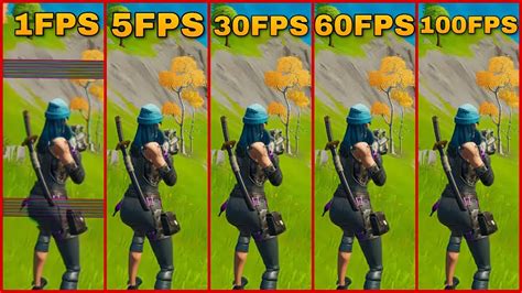 Fortnite Fps Comparison 1fps Vs 5fps Vs 30fps Vs 100fps Youtube