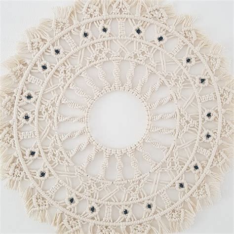 Macramé Flower Half Moon Wallhanging Patroon Pdf Etsy