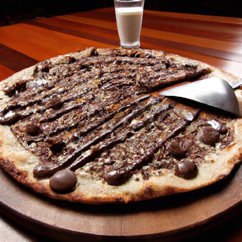 Delícia Única Pizza de Chocolate Leite Picado É Simplesmente