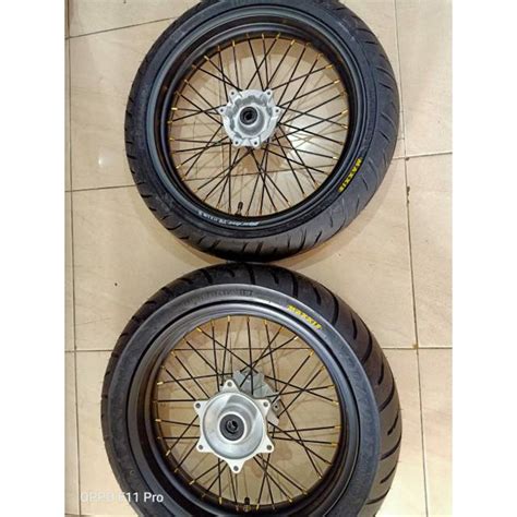 Jual Velg Set Siap Pasang Supermoto KLX 150 Dtracker Crf Wr155