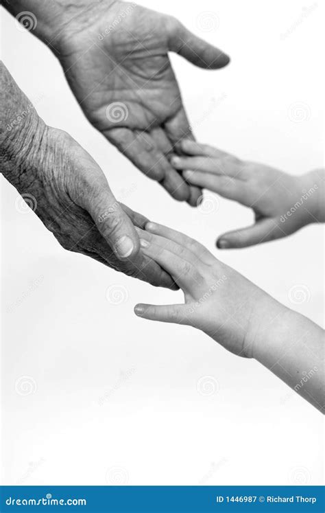 Old And Young Holding Hands Royalty Free Stock Photography - Image: 1446987