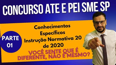 Concurso ATE SP e PEI SP Instrução Normativa SME nº 20 de 2020