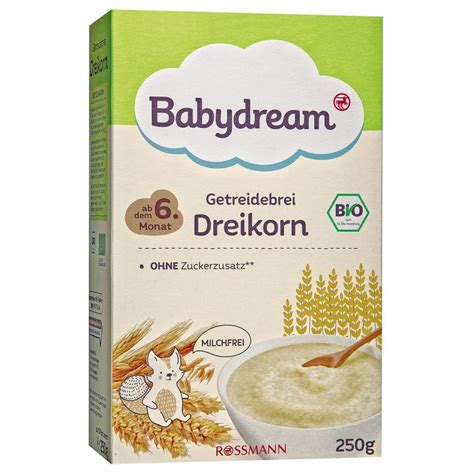 BabyDream Bio Bezmleczna kaszka 3 zboża 6m 250g Kaszki Musli