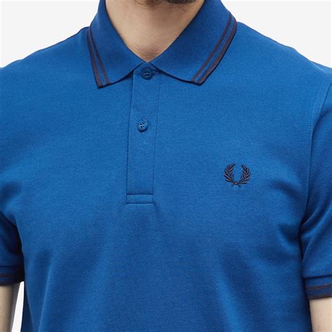 Fred Perry Twin Tipped Polo Shaded Cobolt And Navy End Us