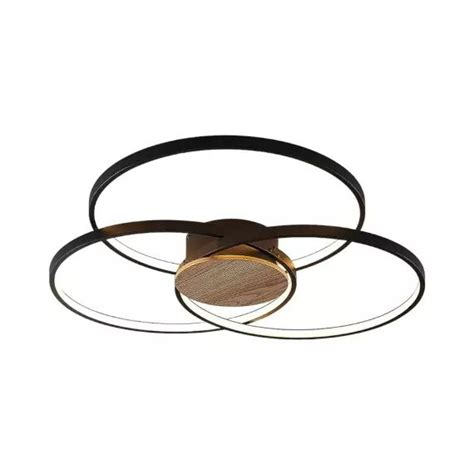 Plafonnier LED En Aluminium Noir Lindby Mr Scandinave