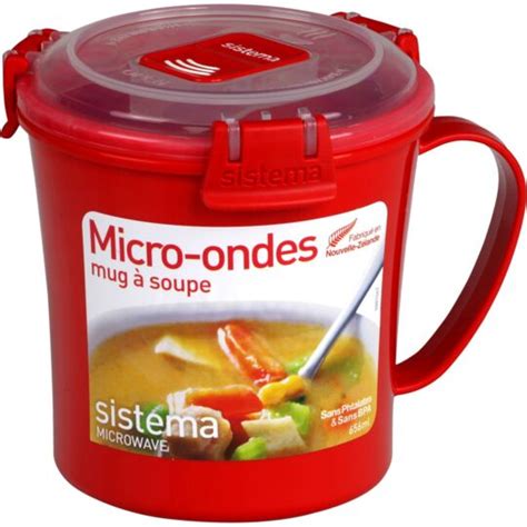 Mug à soupe micro ondes 656 ml SISTEMA le mug à soupe à Prix Carrefour