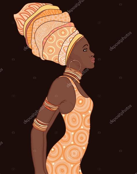 African American Woman In Turban Stock Vector Image By ©vgorbash 37518249