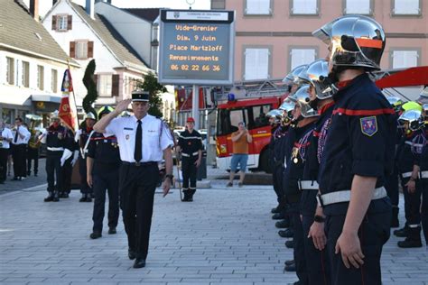 Drulingen Les Sapeurs Pompiers De La Compagnie De Saverne Mis Lhonneur