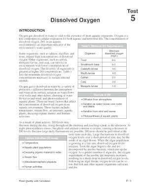 Fillable Online Dissolved Oxygen TI Education Fax Email Print PdfFiller