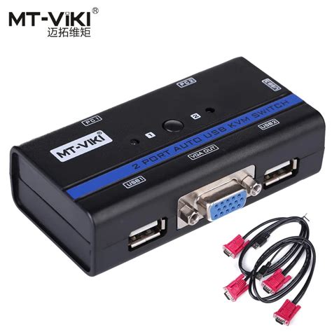 Mt Viki Port Vga Usb Kvm Switch Hotkey Select Auto Scan Plug And Play