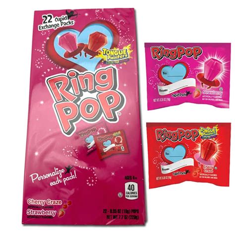 Ring Pop Valentines Exchange Kit 22 Individually Wrapped