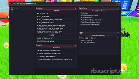 Anime Fly Race Anti Afk Auto Win Auto Rebirth Scripts Rbxscript