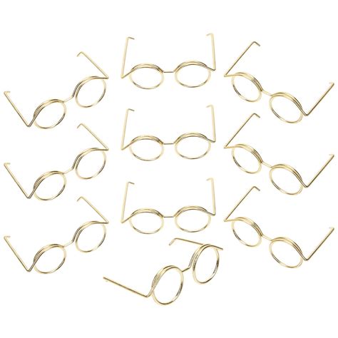 20pcs Doll Glasses Metal Wire Rim Door Eyewear Doll Diy Dress Up Eyeglasses Frames