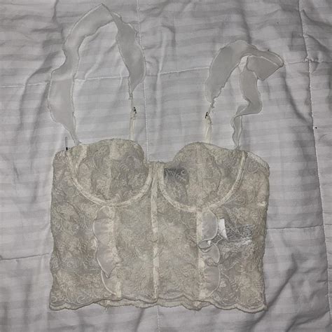 Zara Women S Cream Corset Depop