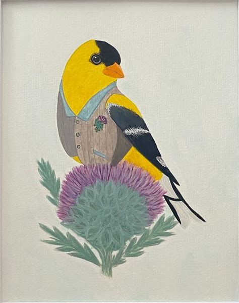 Goldfinch On Thistle Morgan Adams Foundation