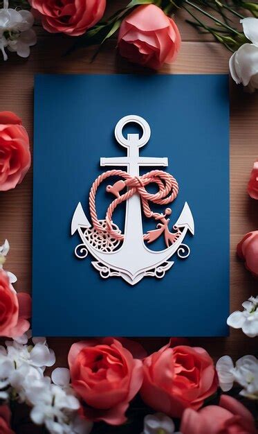 Premium Photo Background Of Nautical Themed Wedding Invitation Card