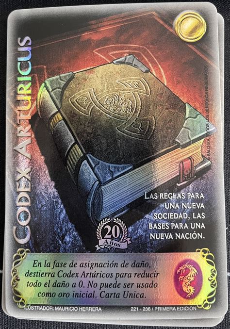 Codex Arturicus Edicion Limitada A Os Huntercard Tcg