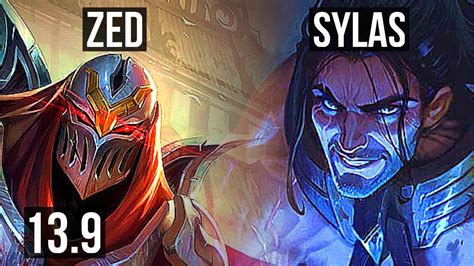 Zed Vs Sylas Mid 1305 Legendary 400 Games Kr Master 139