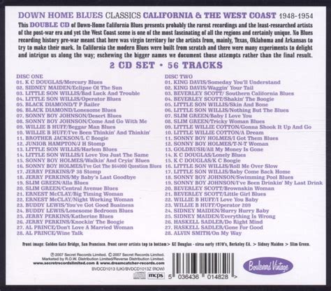 Down Home Blues Classics Volume 4 California And The West Coast 2 Cds Jpc