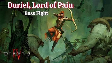 Duriel Lord Of Pain Boss Fight Rogue Gameplay Tier II Diablo IV YouTube