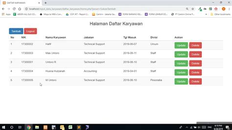 Aplikasi Database Karyawan