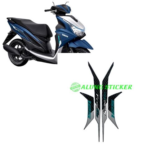 Jual Stiker Striping Lis Les Body Motor Yamaha Freego Biru Doff Di