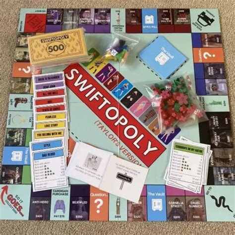 Monopoly Taylor Swift Inspired Board Game Swiftopoly Handmade Box Era