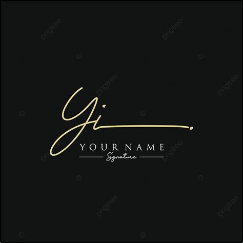 Letter Gi Signature Logo Template Vector Minimalist Letter Luxury