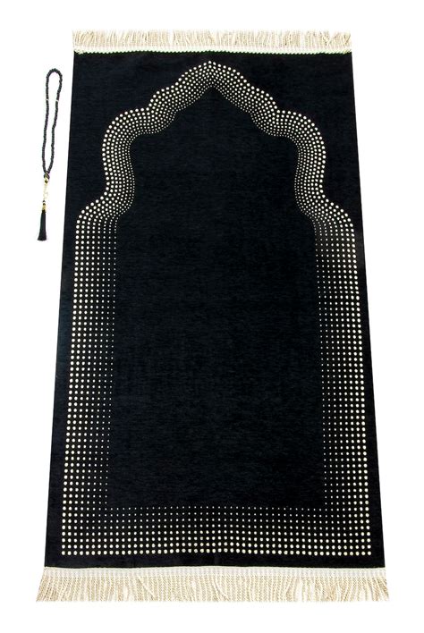 Muslim Prayer Rug Set With Prayer Beads Janamaz And Tasbeeh Etsy