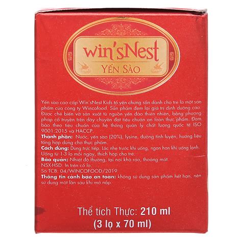 Hộp 3 hũ tổ yến cho trẻ em Win'snest Kid 70ml AVAKids