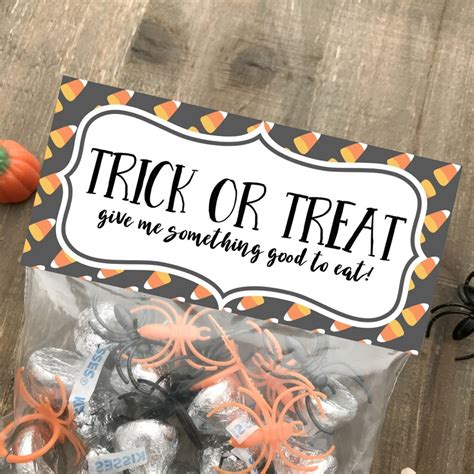 Halloween Trick Or Treat Bag Topper Treat Bag Topper Etsy