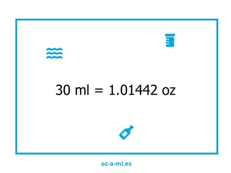 Quanto É 30 Mililitros - 30 ml a oz. Convertir 30 mililitros a onzas líquidas