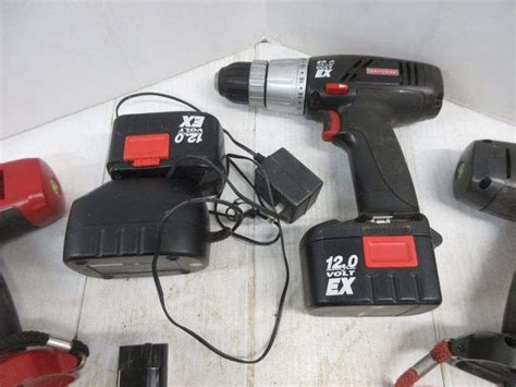 Various Craftsman Cordless Drills Batteries And Chargers 1218v Albrecht Auction Service