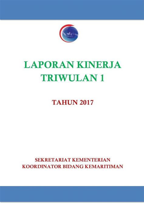 PDF LAPORAN KINERJA TRIWULAN 1 Maritim Go Id LAPORAN KINERJA