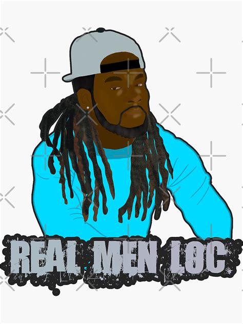 Real Men Loc African American Man With Dreadlocks Locs Sticker