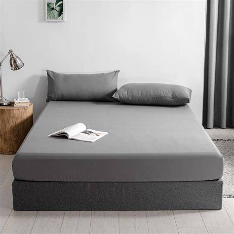 Utopia Bedding Spannbettlaken X Cm Grau Geb Rstete Polyester