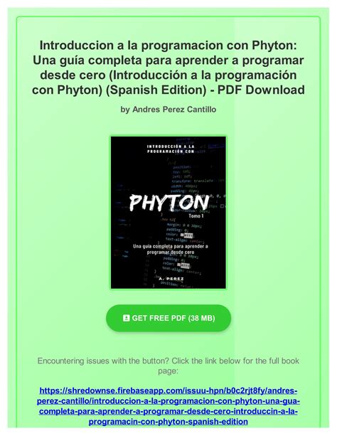 PDF EBOOK Introduccion a la programacion con Phyton Una guía completa