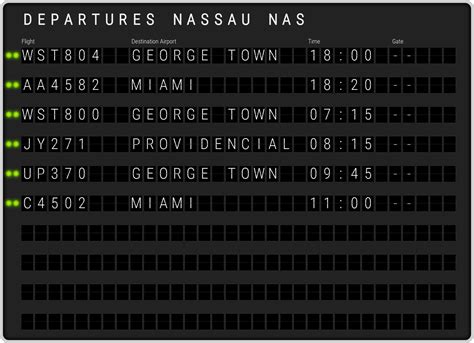 Nassau Lynden Pindling Airport Departures & [NAS] Flight Schedules