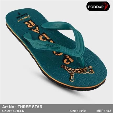 Multicolor Red Poddar Mens Hawai Slipper Model Number Three Star At